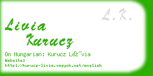 livia kurucz business card
